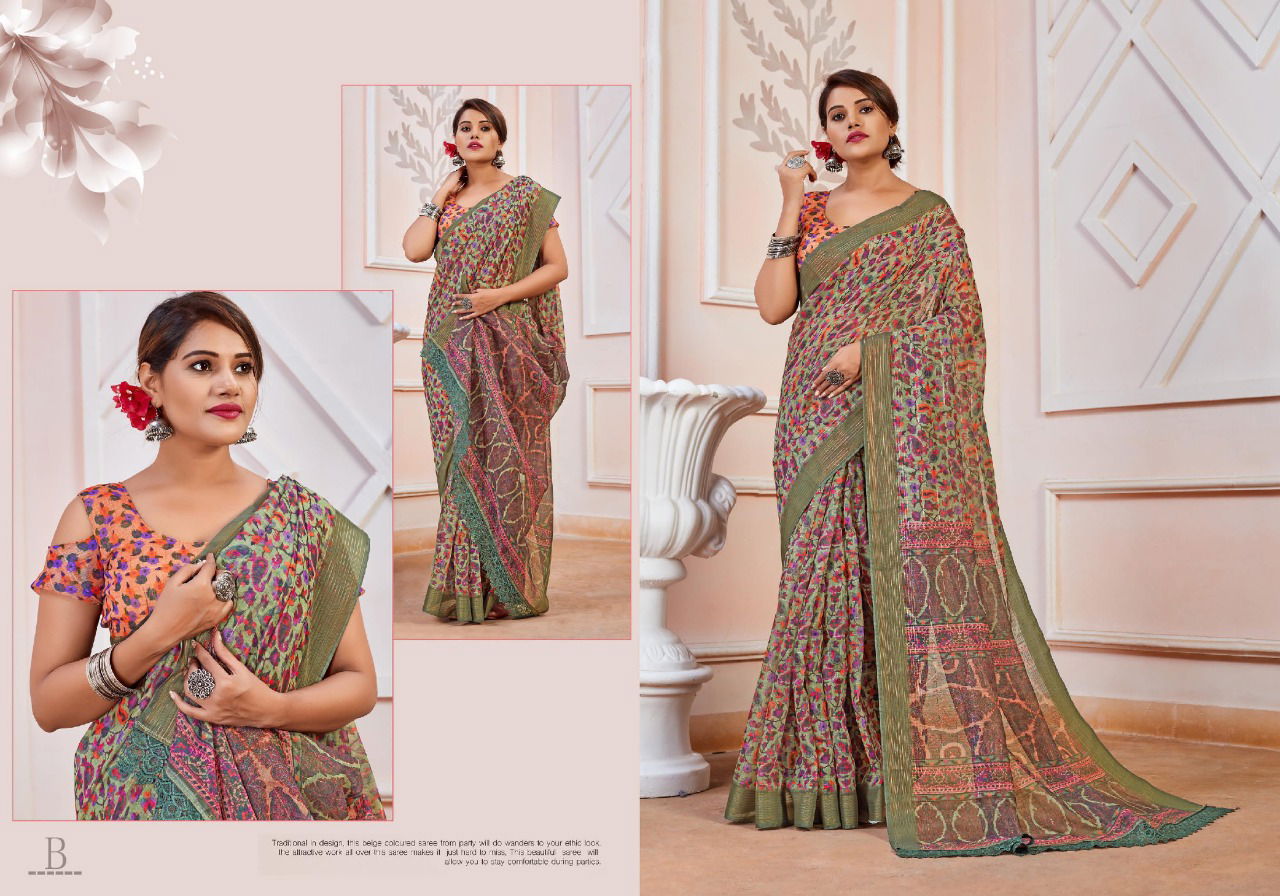 Ynf Konigin Cotton Casual Wear Digital Printed Ltaest Saree Collection